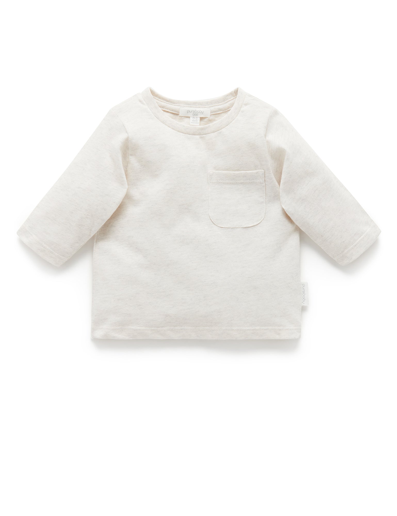 Basic L/slv Tee - Oat Melange