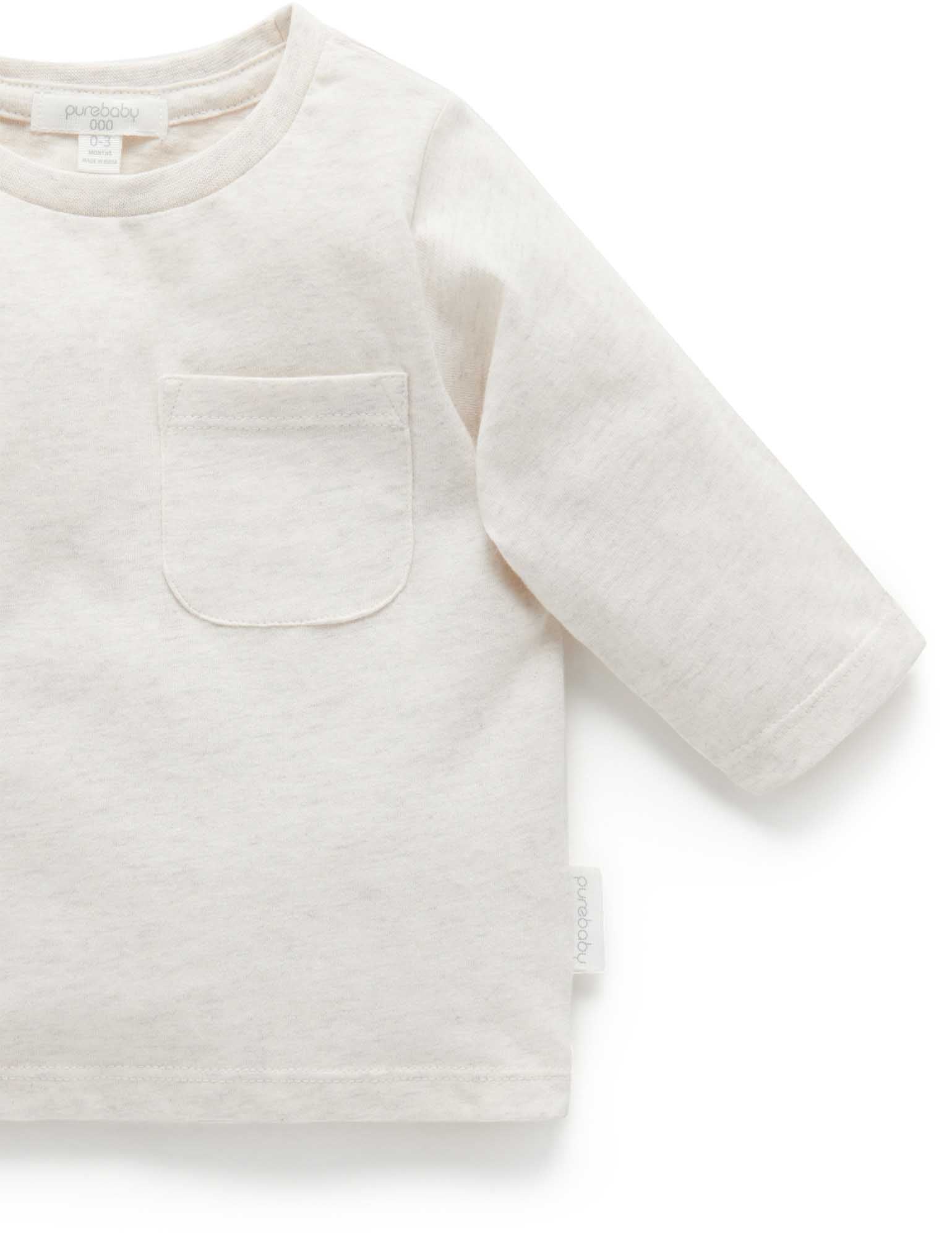 Basic L/slv Tee - Oat Melange
