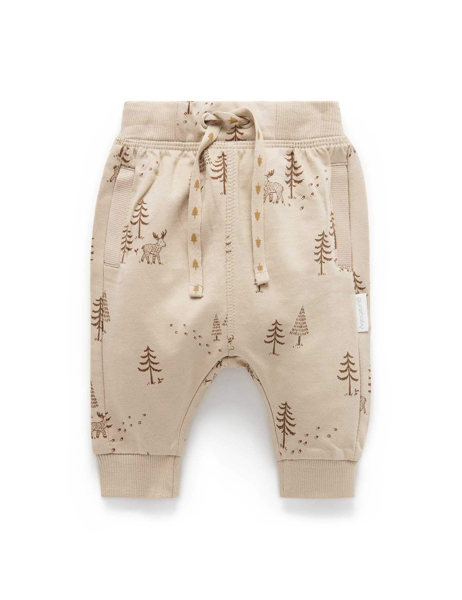 Light Slouchy Pants - Wandering Moose Print