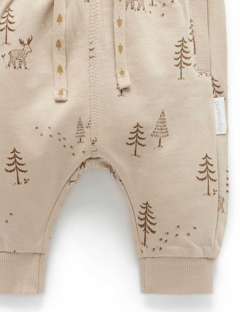 Light Slouchy Pants - Wandering Moose Print