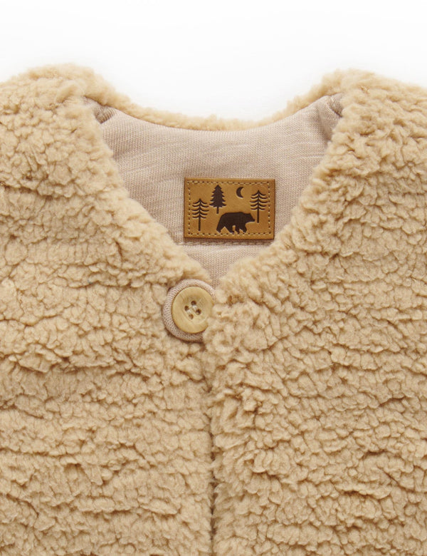 Shearling Reversible Vest - Toffee