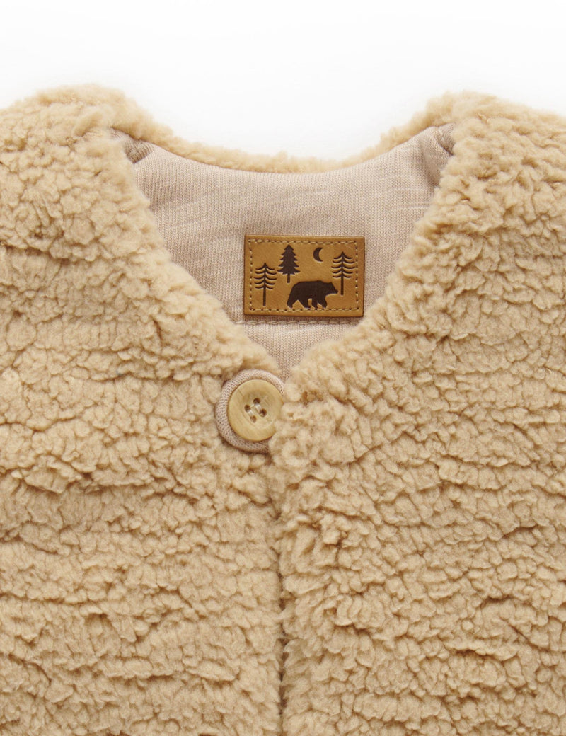 Shearling Reversible Vest - Toffee