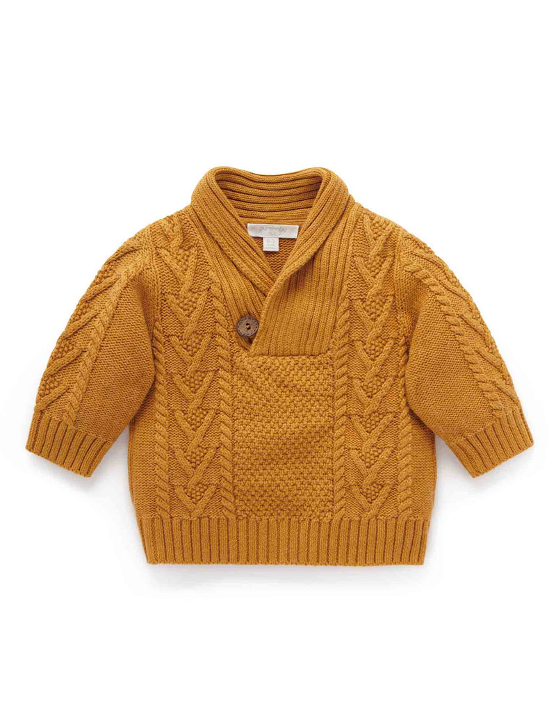 Cable Jumper - Golden Melange