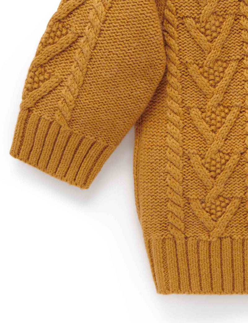 Cable Jumper - Golden Melange