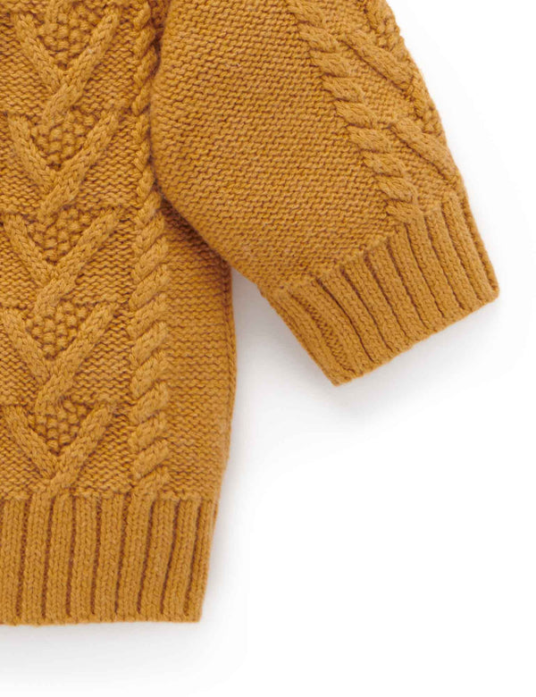 Cable Jumper - Golden Melange