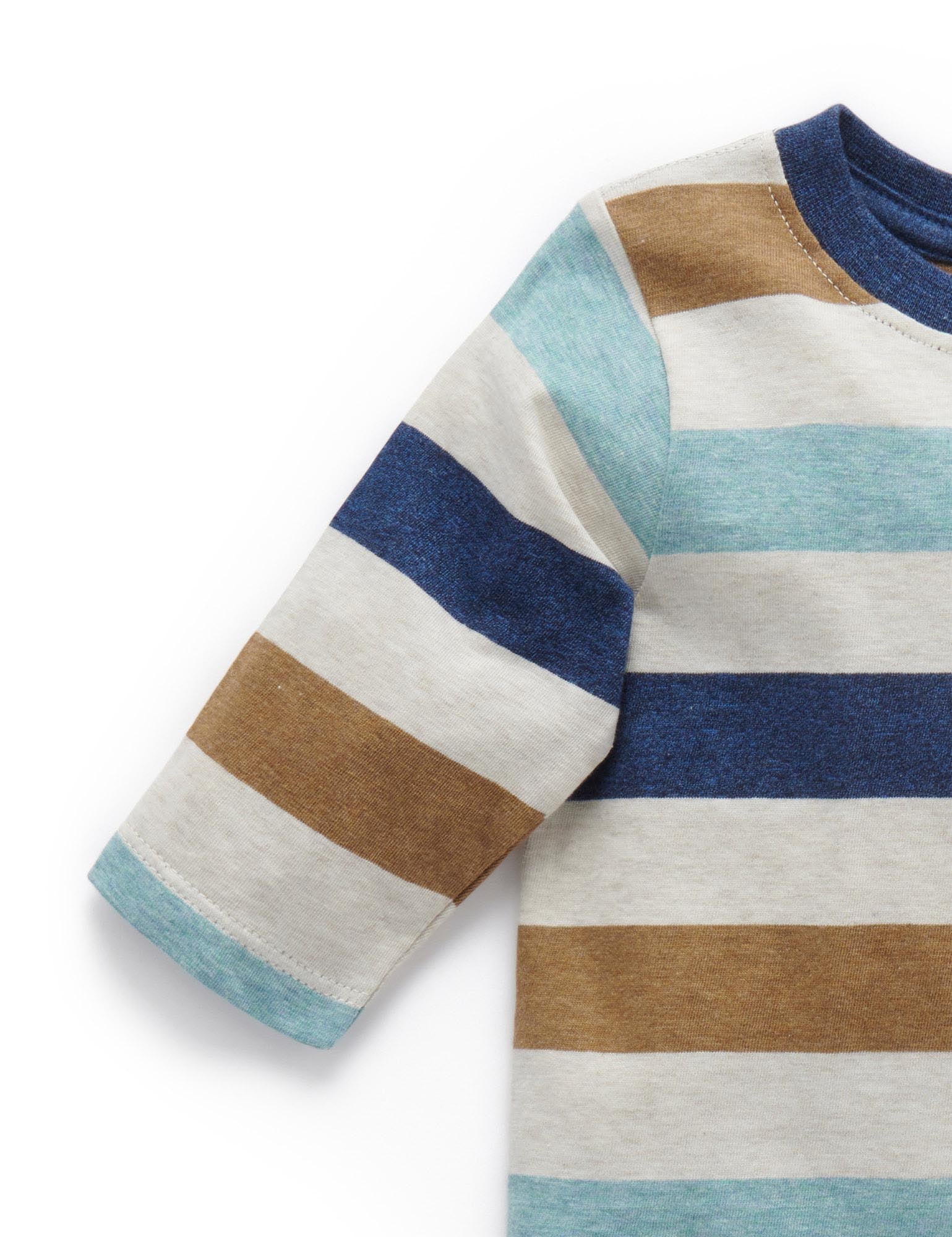 Adventure L/slv Tee - Rocky Mountain Stripe