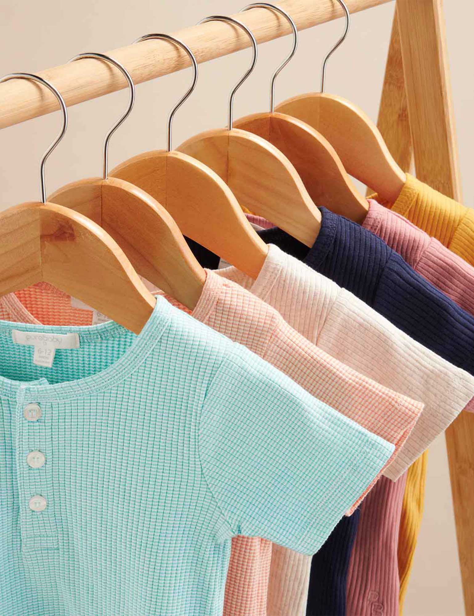 Rib S/Slv Henley Tee - Crabapple