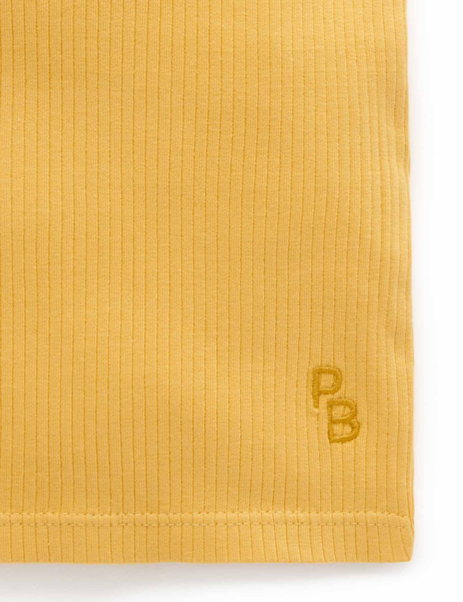 Rib S/Slv Henley Tee - Golden