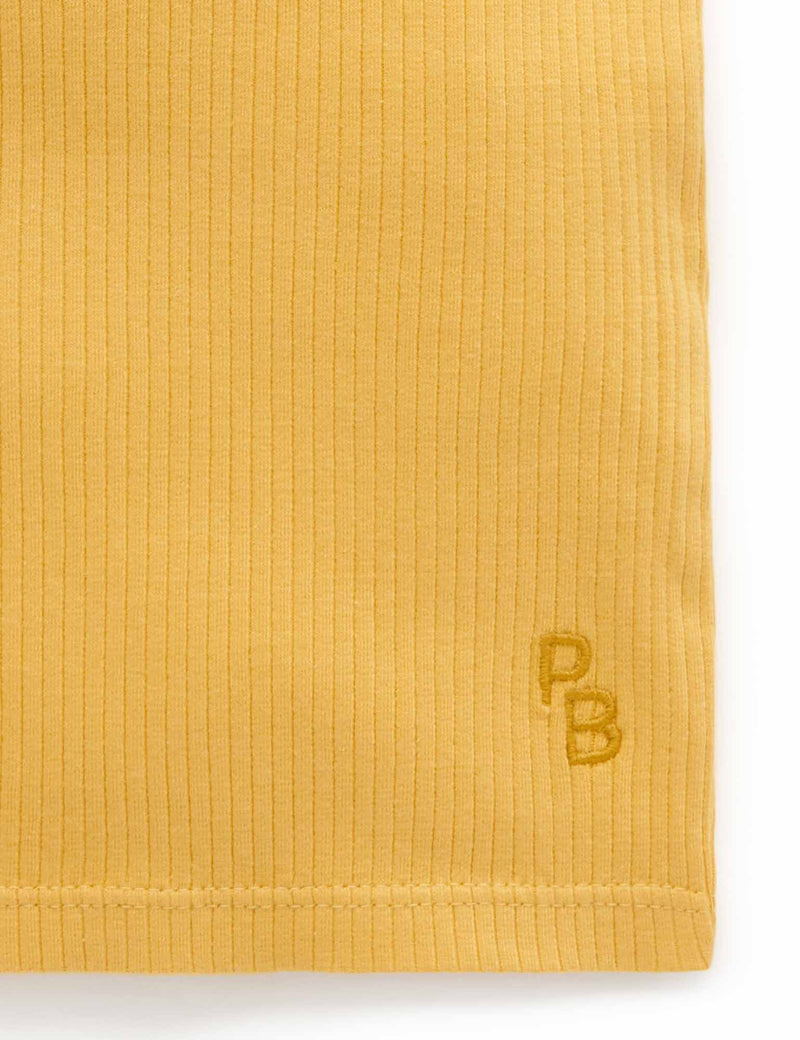 Rib S/Slv Henley Tee - Golden