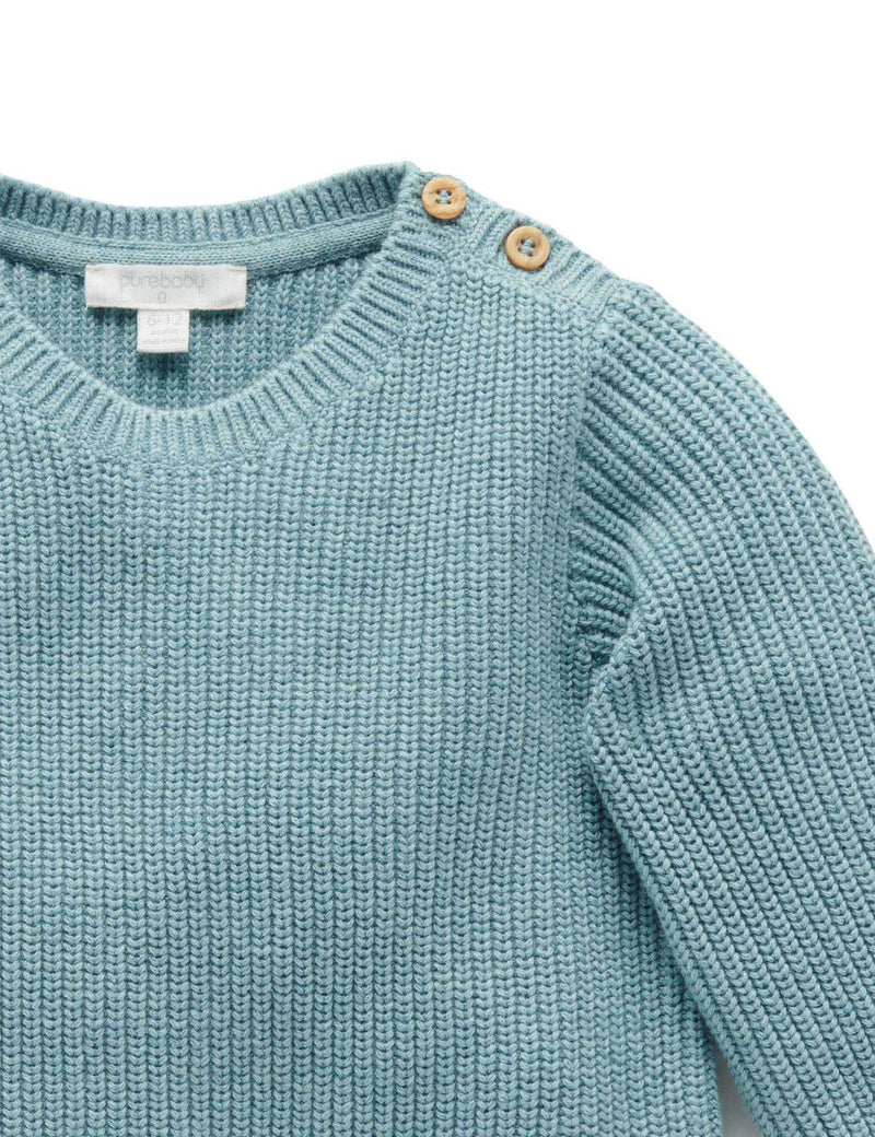 Classic Rib Jumper - Moss Melange