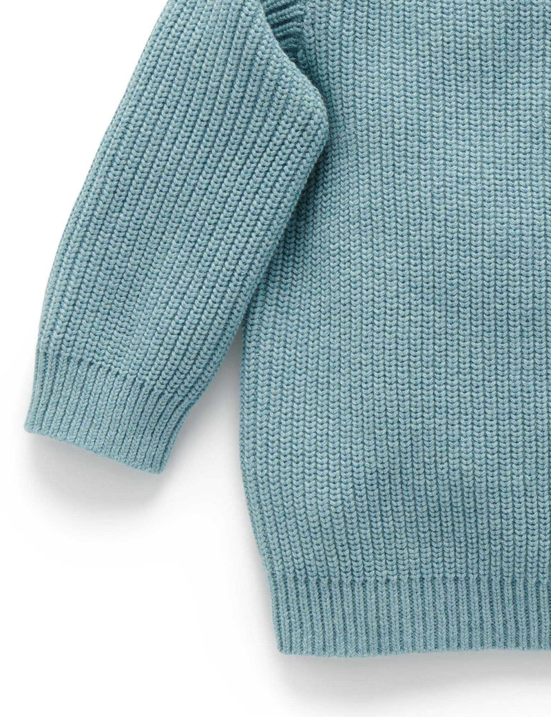Classic Rib Jumper - Moss Melange