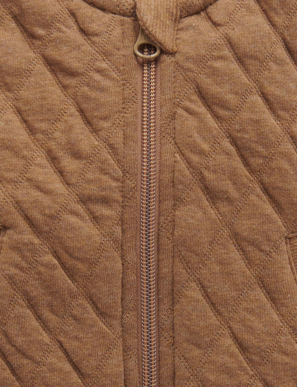 Quilted Vest - Acorn/Indigo Melange