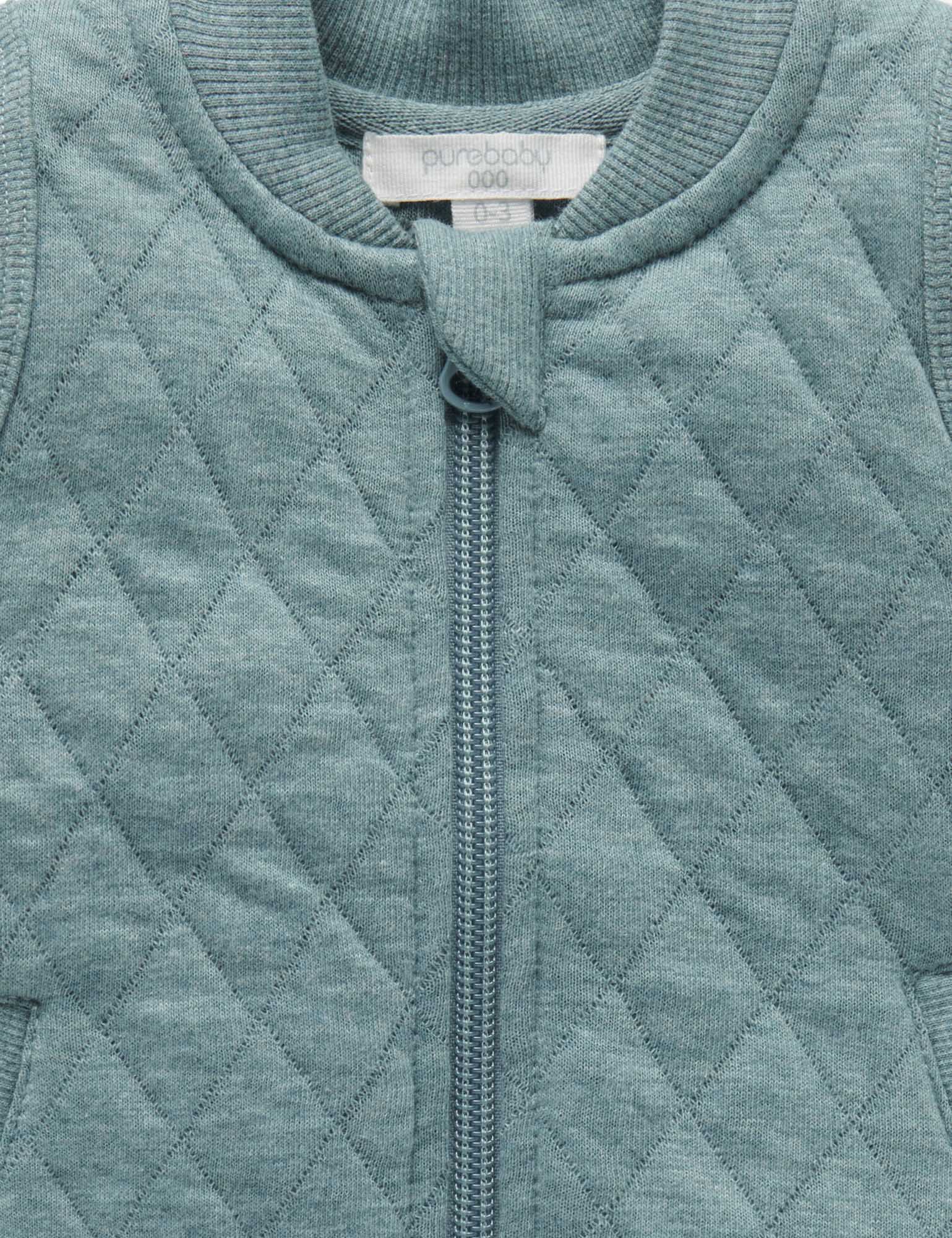 Quilted Vest - Deep Moss Melange