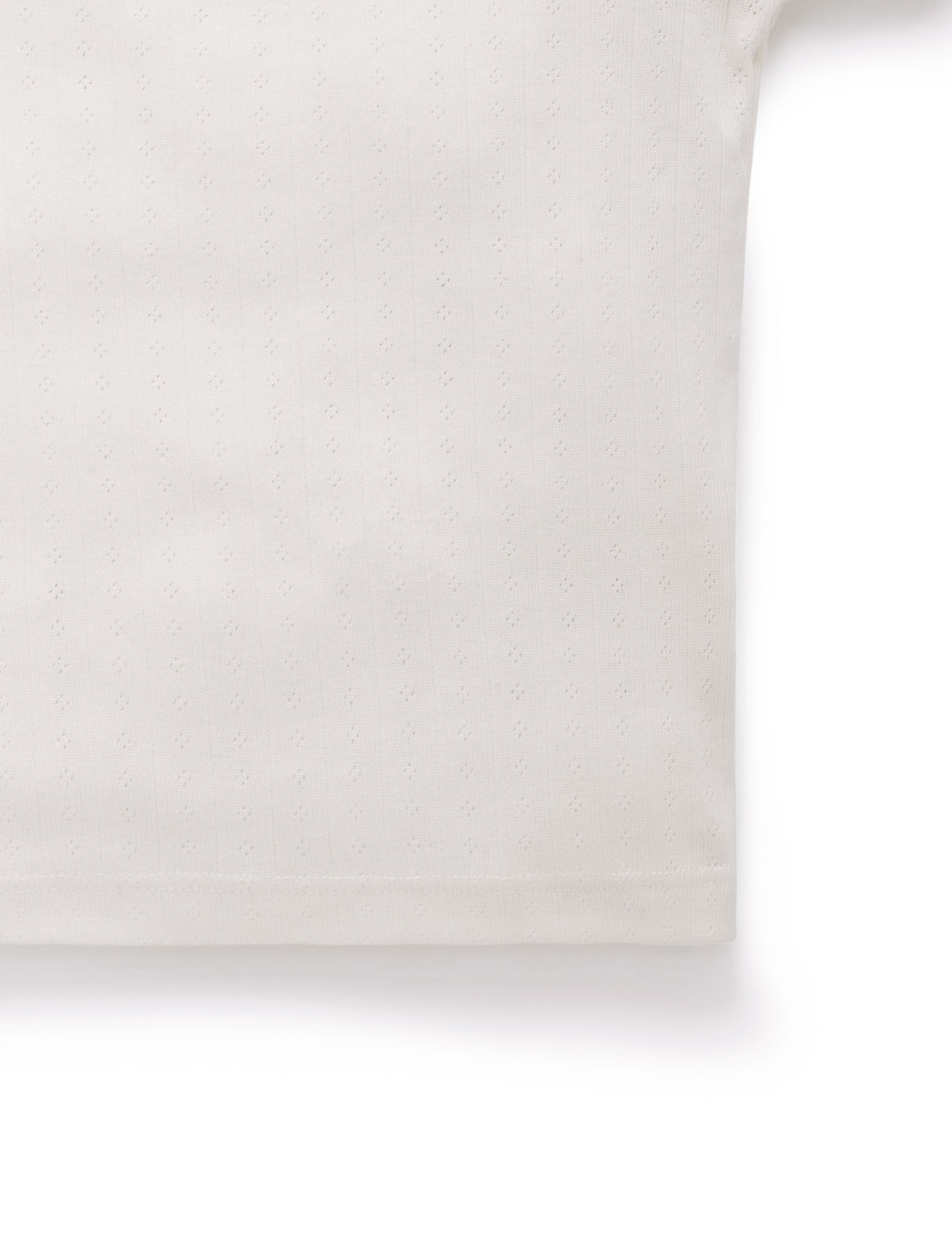 Pointelle S/Sleeve Tee - Cloud