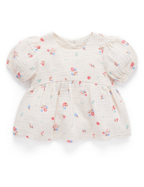 Garden Party Top - Fruits & Flowers Print