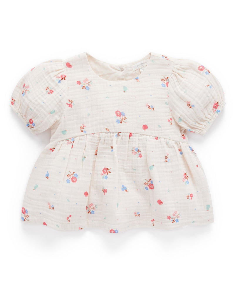 Garden Party Top - Fruits & Flowers Print