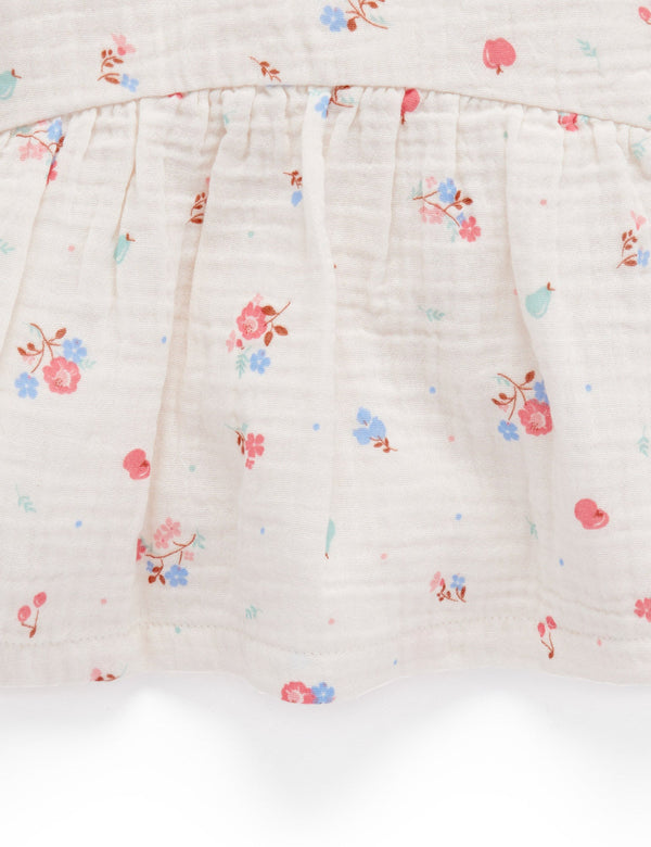 Garden Party Top - Fruits & Flowers Print