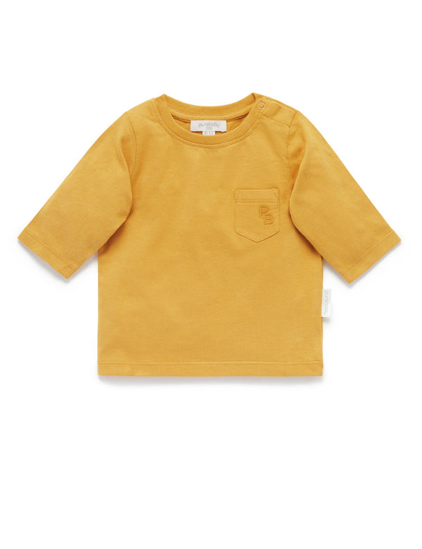 Basic L/slv Tee - Honey