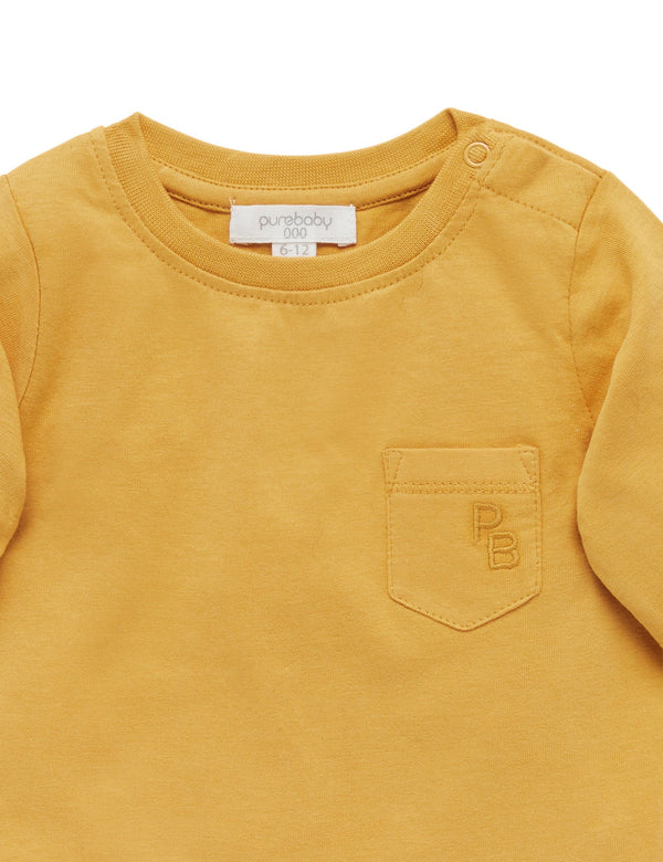 Basic L/slv Tee - Honey