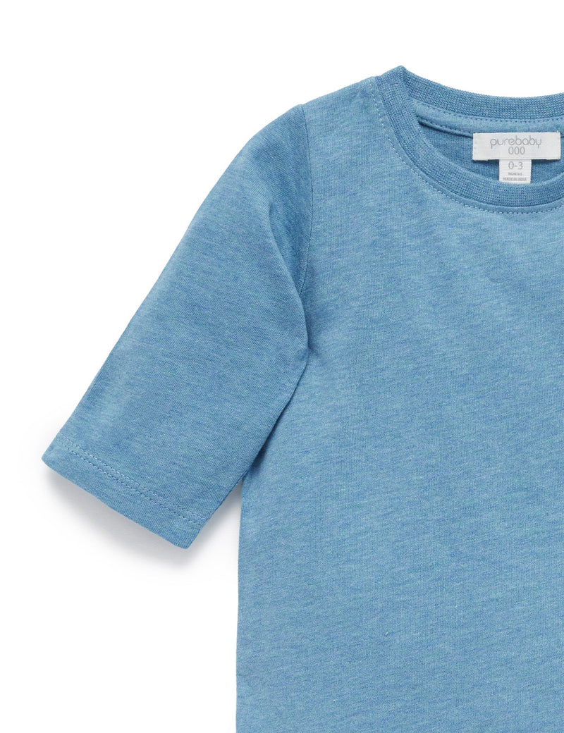 Basic L/slv Tee - Lake Melange