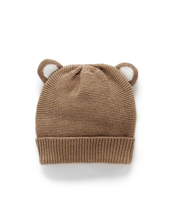 Bear Beanie - Acorn Melange