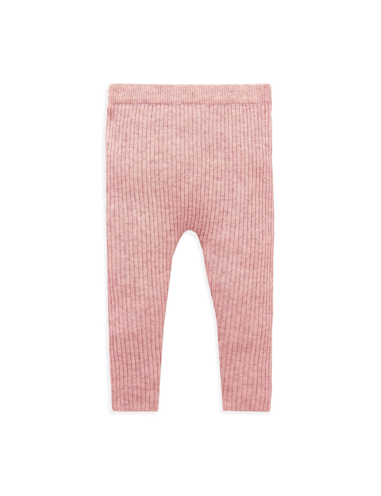 Rib Knit Leggings - Crab Apple Melange