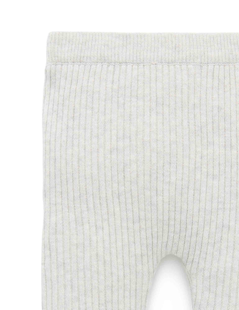 Rib knit legging - Cloud Melange