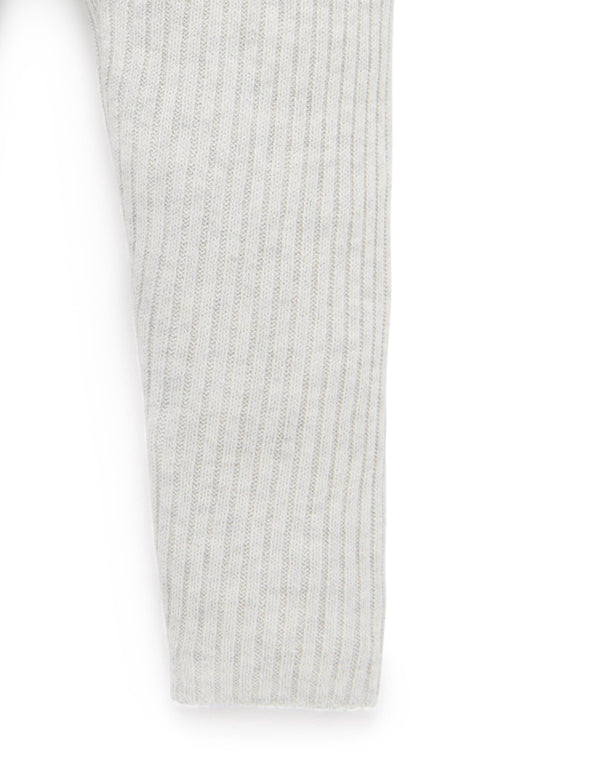 Rib knit legging - Cloud Melange