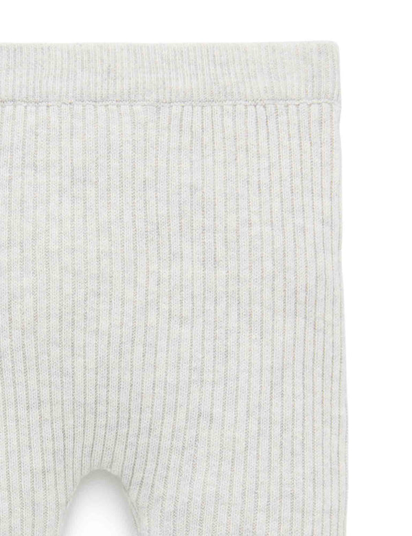 Rib knit legging - Cloud Melange
