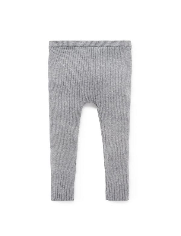 Rib knit legging - Smoke Melange