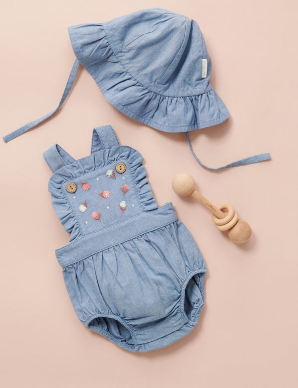 Chambray Sunhat - Mid Blue Chambray