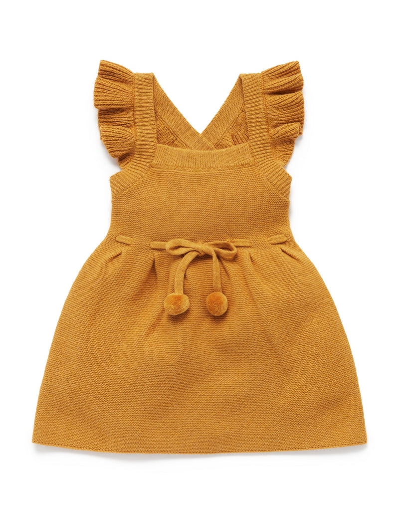 Knitted Pinafore - Golden Melange