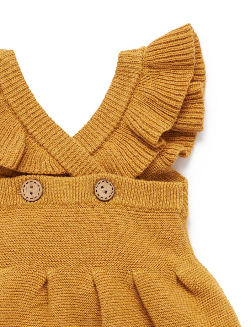 Knitted Pinafore - Golden Melange
