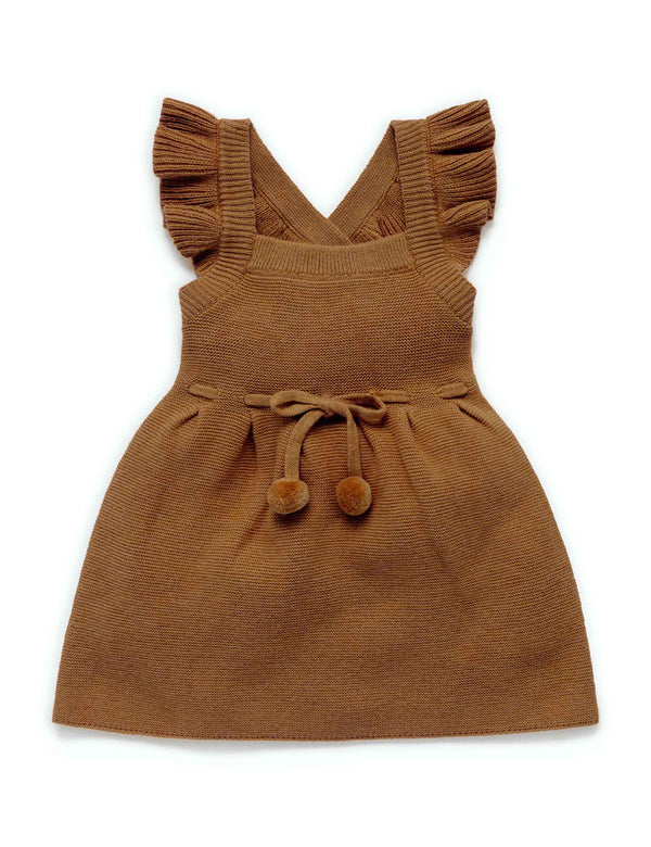 Knitted Pinafore - Maple Melange