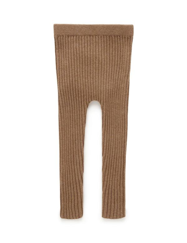 Rib Knit Leggings - Acorn Melange