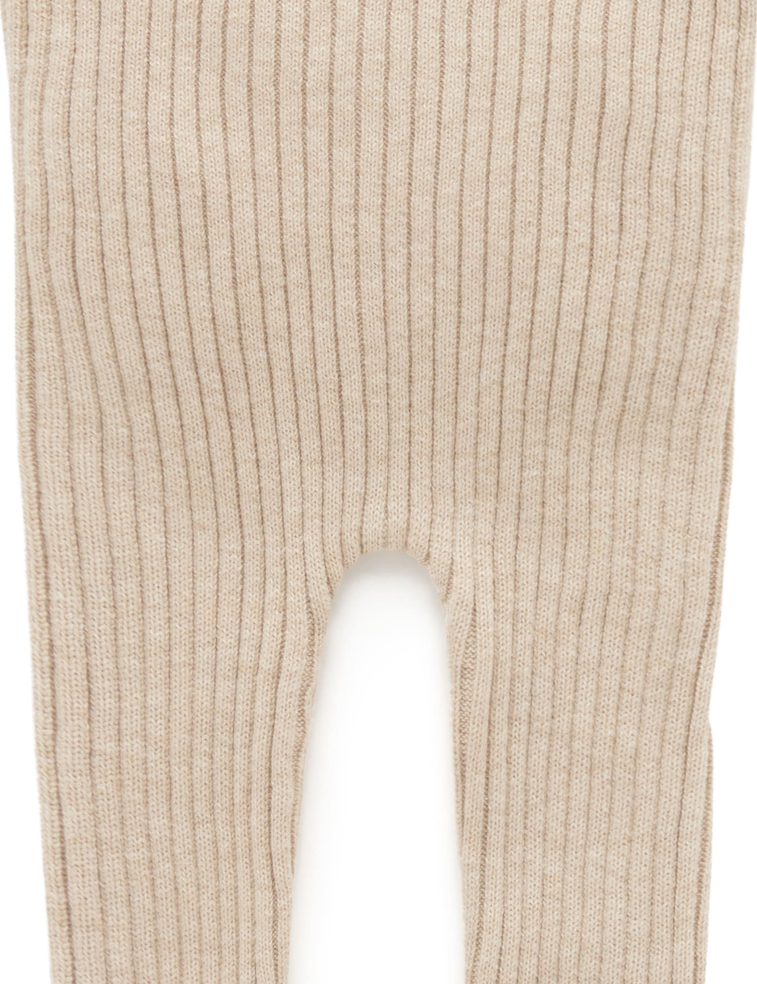 Rib Knit Leggings - Biscuit Melange
