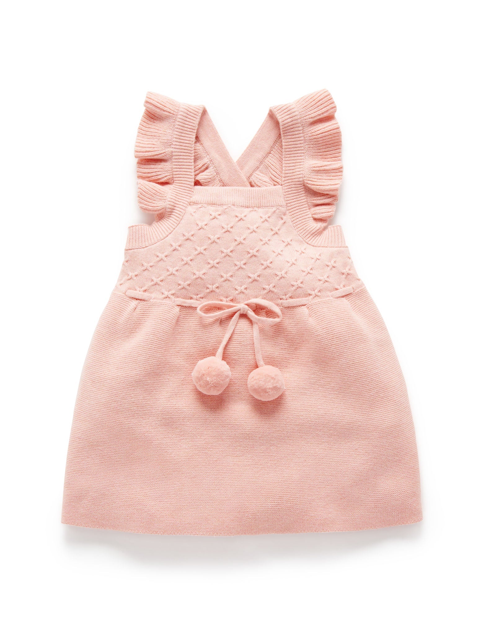 Knitted Pinnie - Blush Melange