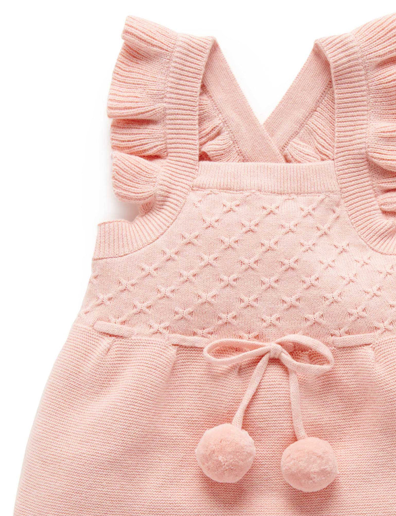 Knitted Pinnie - Blush Melange