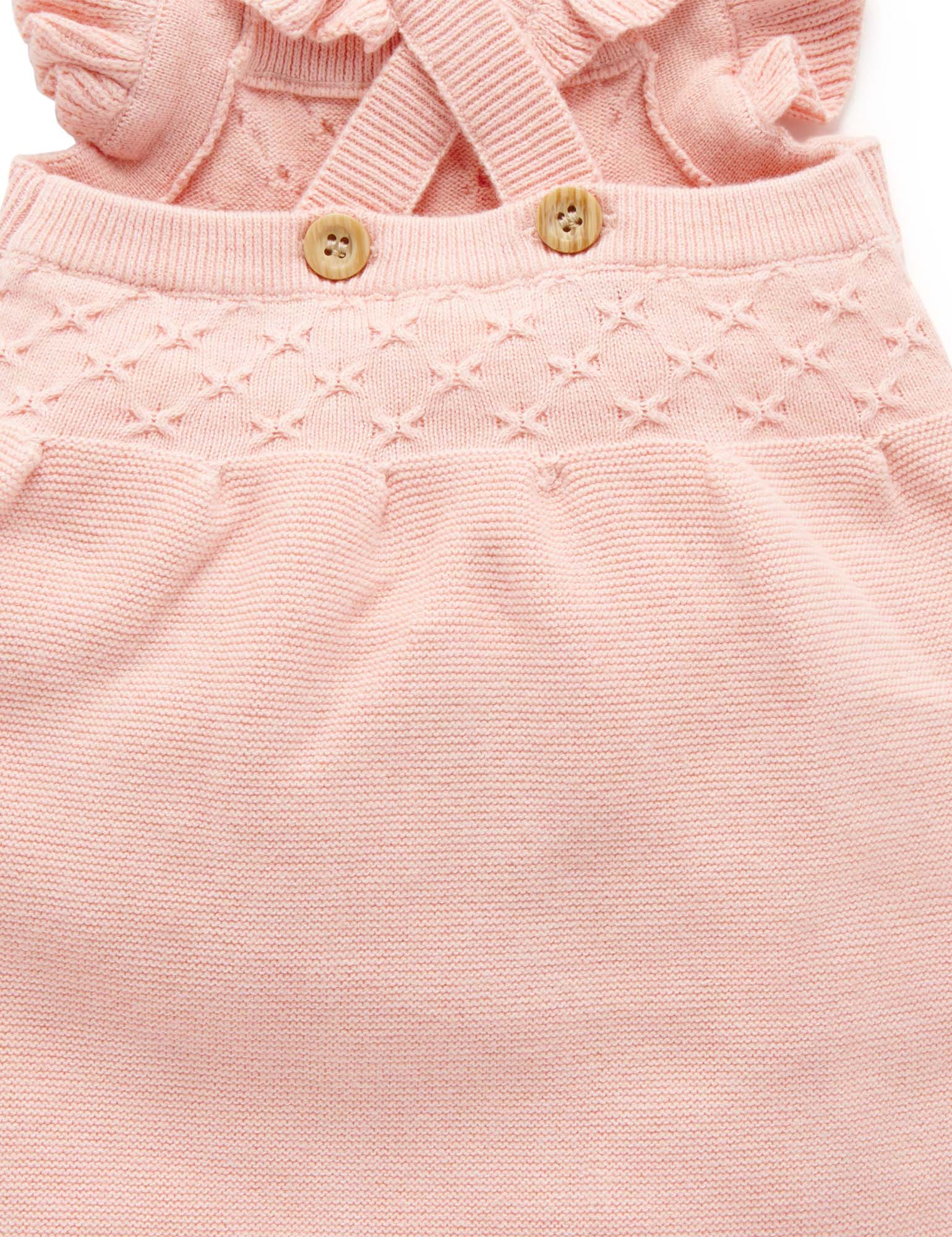 Knitted Pinnie - Blush Melange