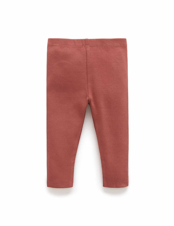 Thick Rib Leggings - Prune