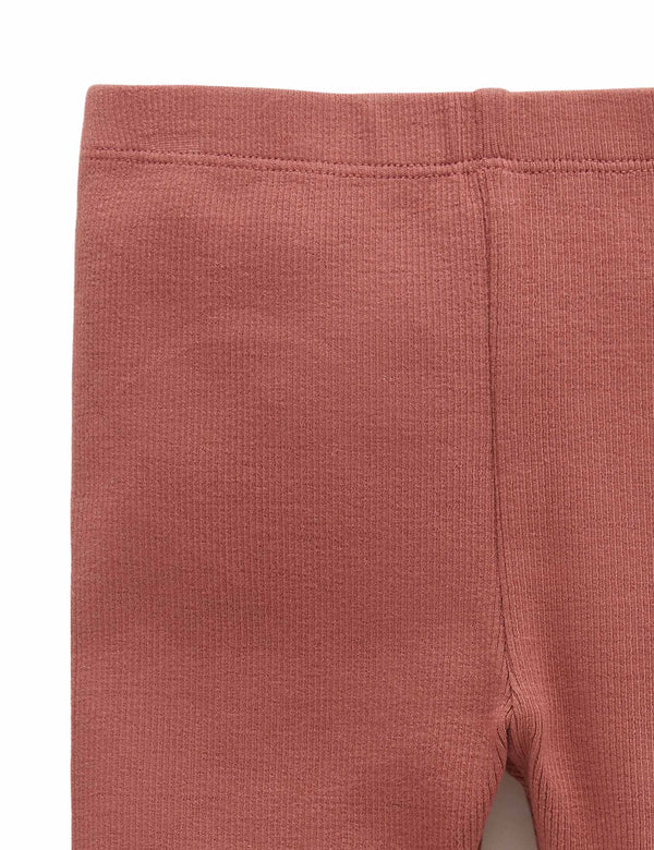 Thick Rib Leggings - Prune
