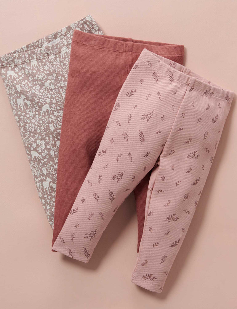 Thick Rib Leggings - Twig Print