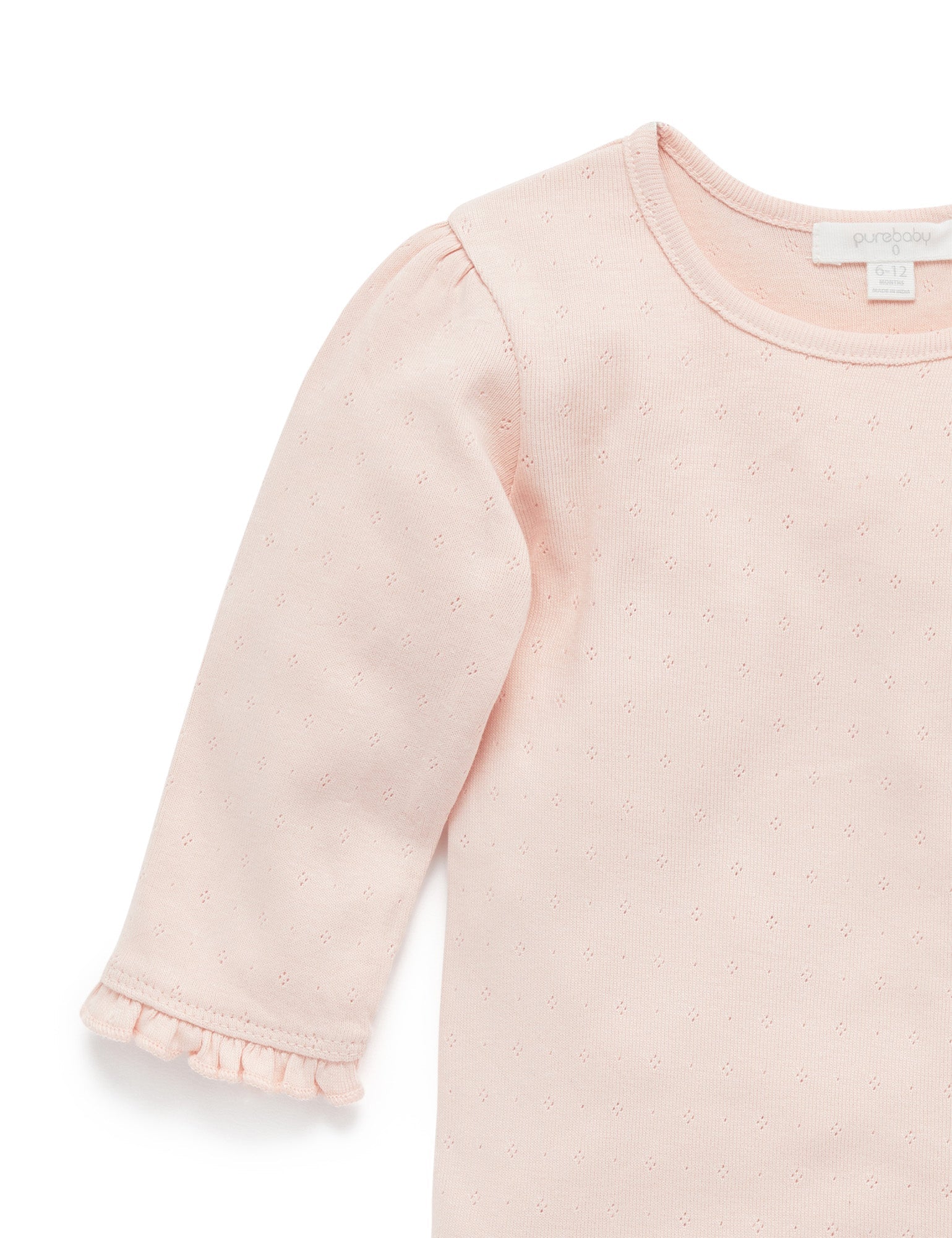 Pointelle Rib Layering Top - Peach