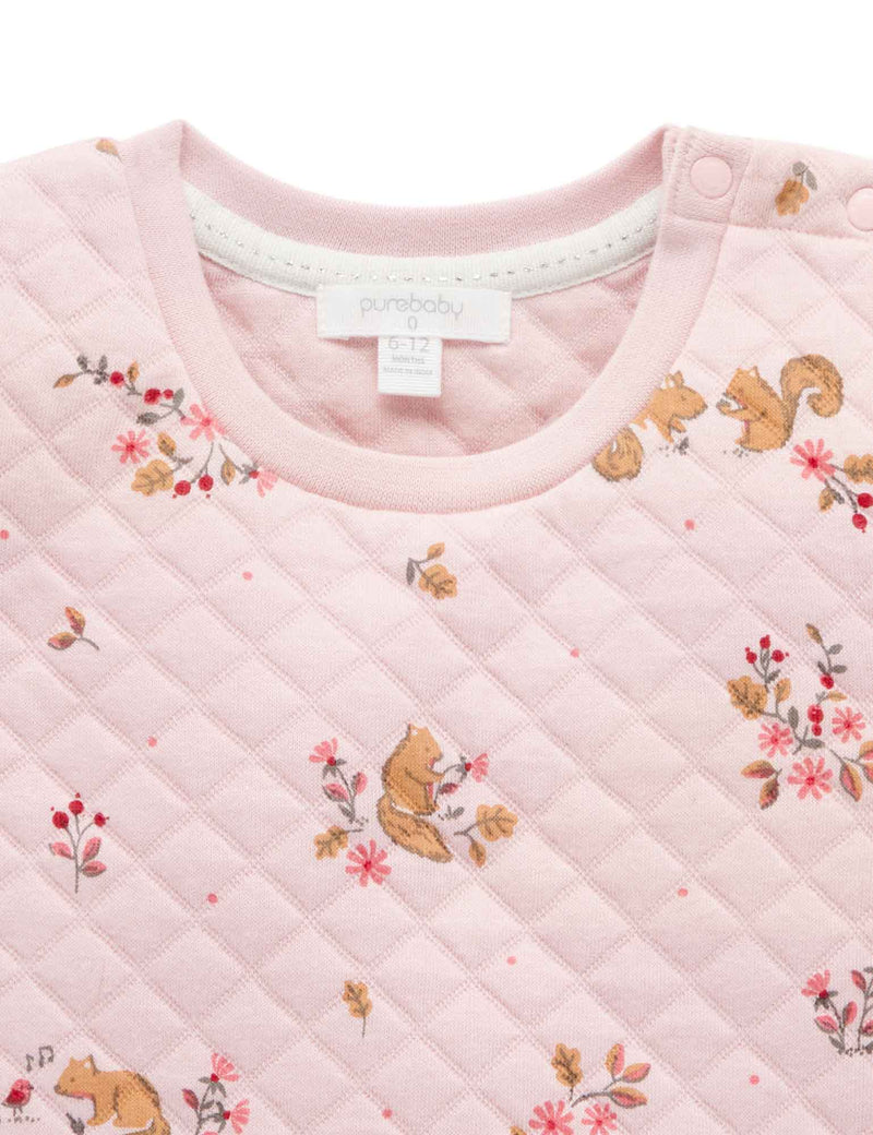 Quilted Wind Cheater - Acorn Gathering Print