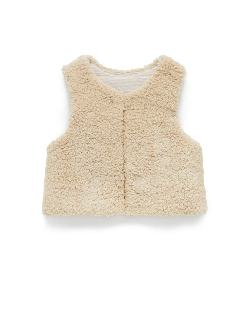 Cosy Reversible Vest - Camel