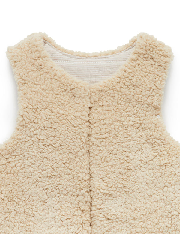 Cosy Reversible Vest - Camel