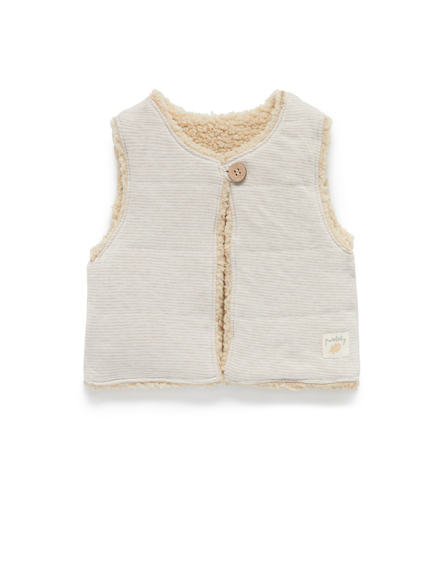 Cosy Reversible Vest - Camel