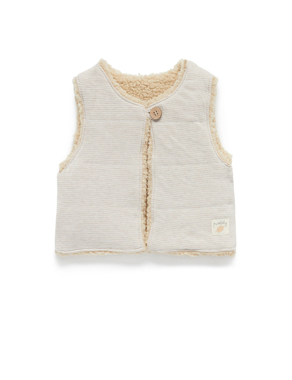 Cosy Reversible Vest - Camel