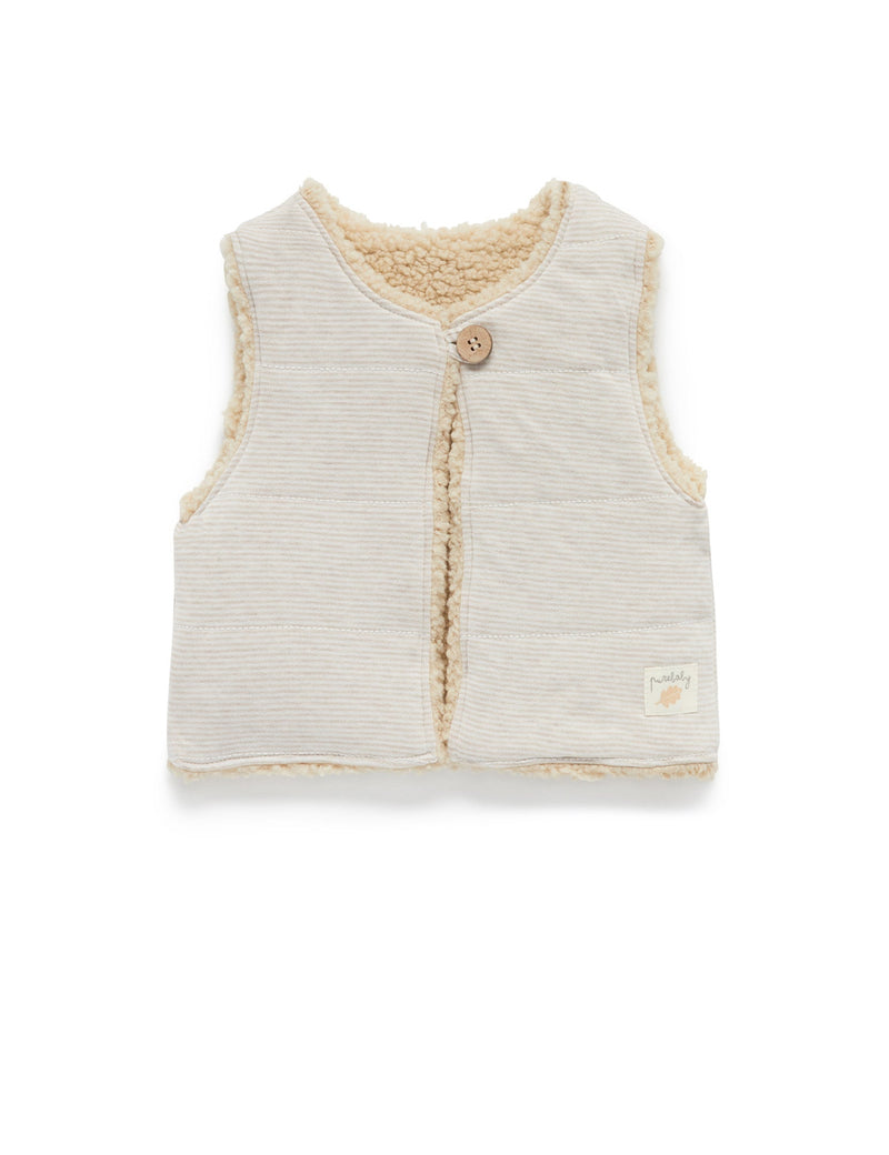 Cosy Reversible Vest - Camel