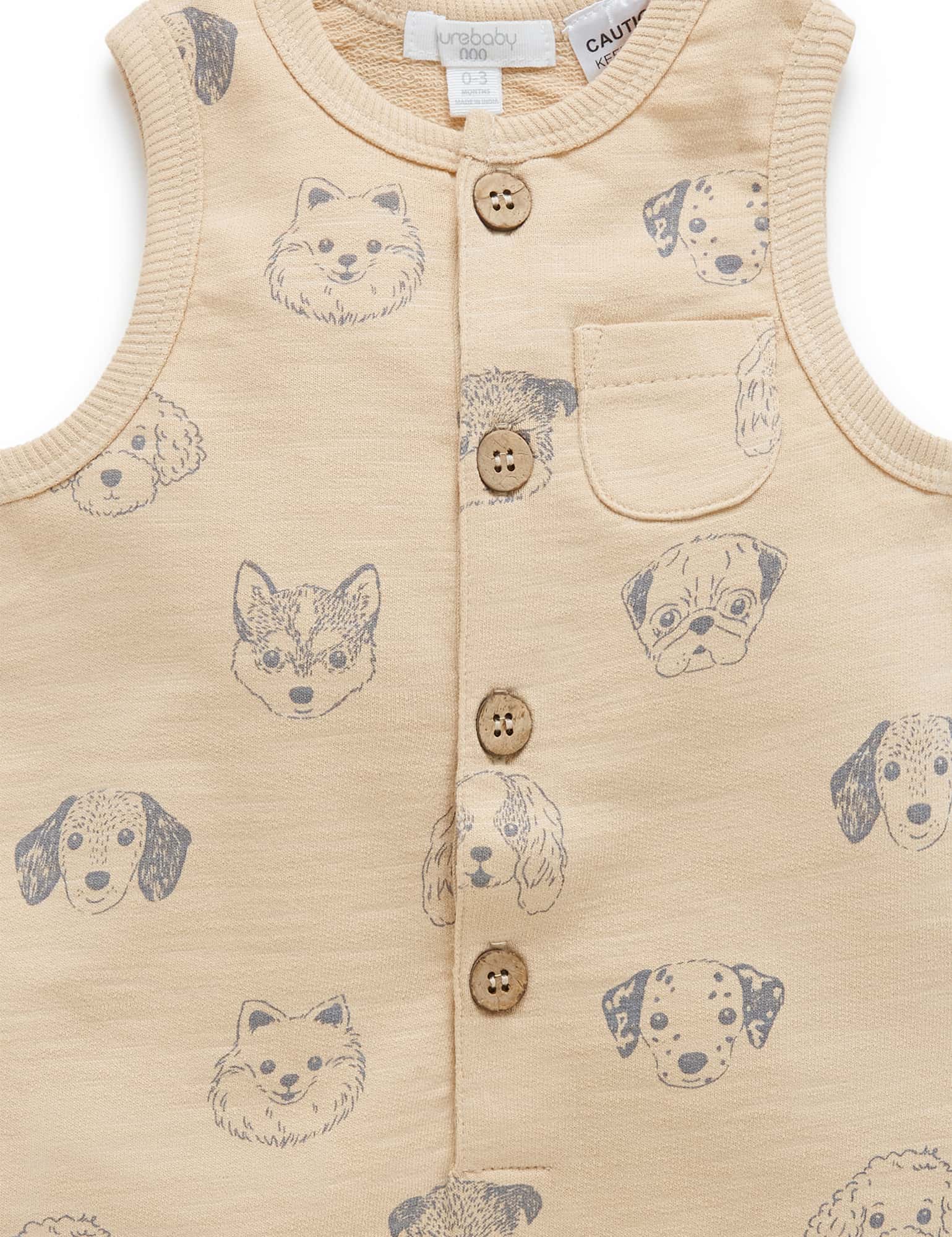 Sleeveless Onesie - Best Friends Print